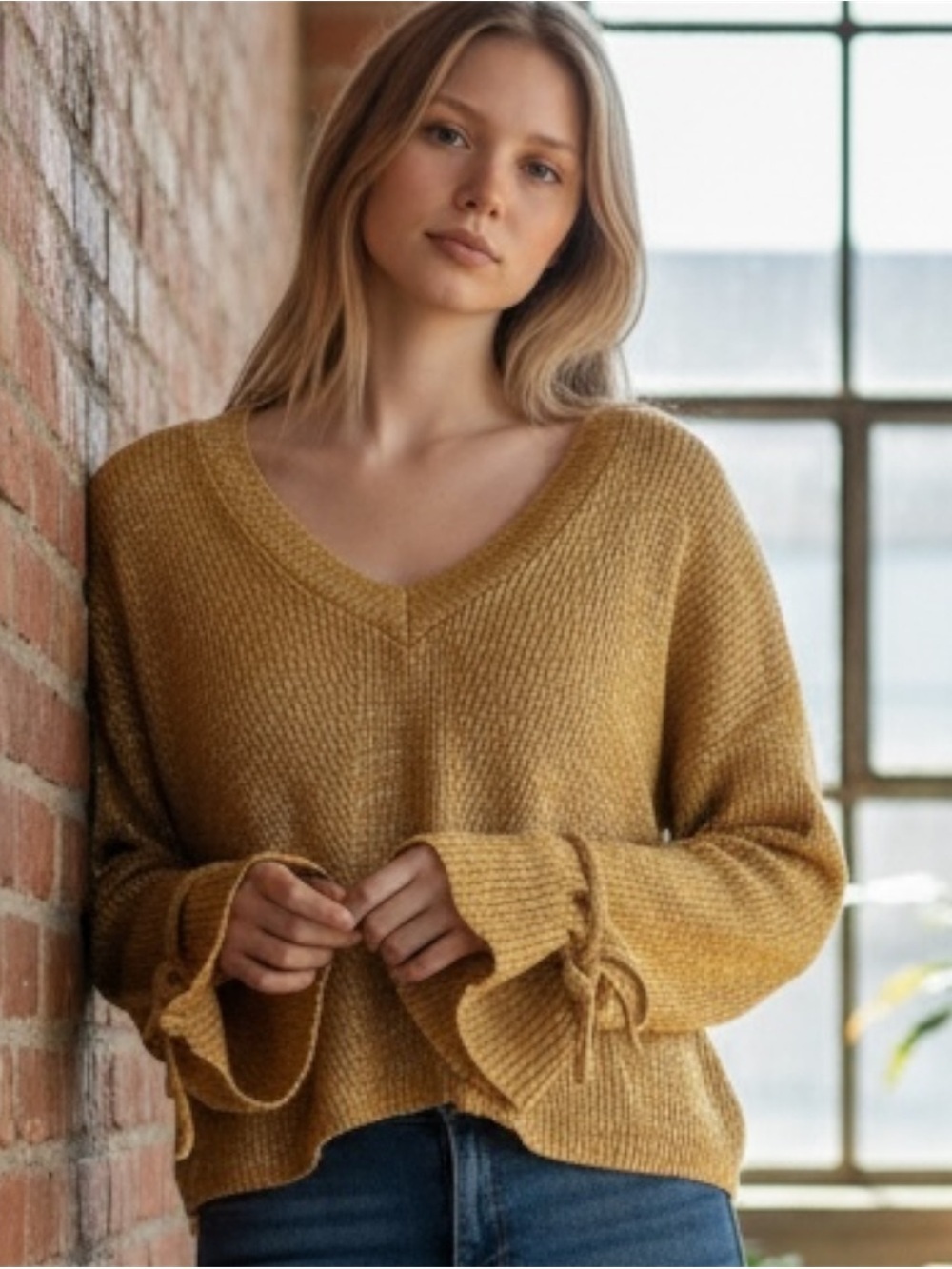 Y2K EXPRESS Pullover Sweater S Yellow